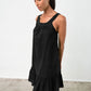 Vamp - Μονόχρωμο Αμάνικο Φόρεμα 18451 BLACK