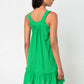 Vamp - Μονόχρωμο Αμάνικο Φόρεμα 18451 GREEN PARROT