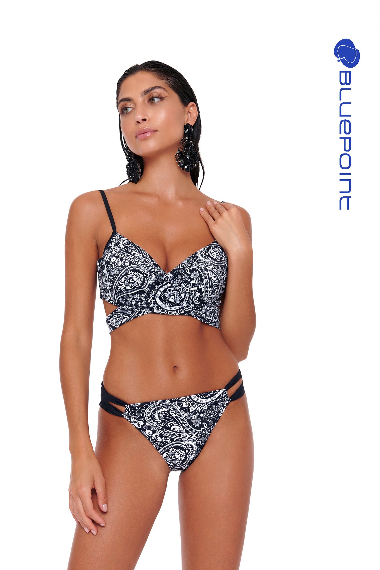 BLUE POINT ΓΥΝΑΙΚΕΙΟ ΜΠΙΚΙΝΙ BOTTOM 24065009 HIPPIE CHIC ΜΑΥΡΟ