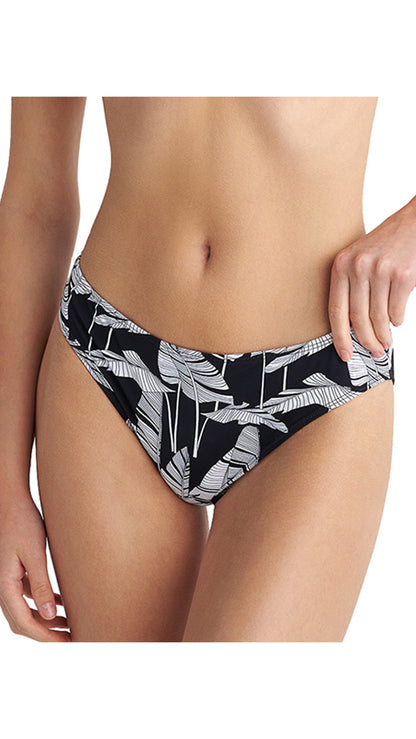 BLU4U ΓΥΝΑΙΚΕΙΟ ΜΠΙΚΙΝΙ BOTTOM 24365011 BLACK LEAVES ΜΑΥΡΟ