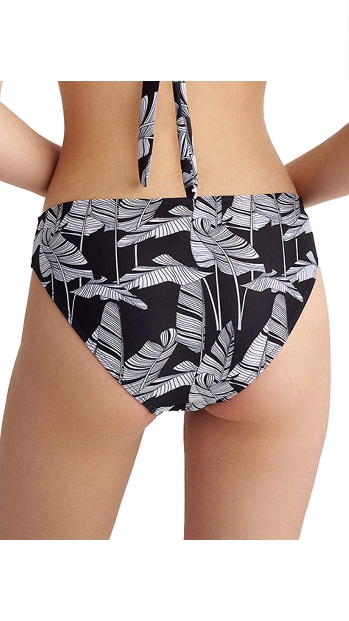 BLU4U ΓΥΝΑΙΚΕΙΟ ΜΠΙΚΙΝΙ BOTTOM 24365011 BLACK LEAVES ΜΑΥΡΟ