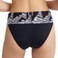 BLU4U ΓΥΝΑΙΚΕΙΟ HIPSTER ΜΠΙΚΙΝΙ BOTTOM 24365013 BLACK LEAVES ΜΑΥΡΟ