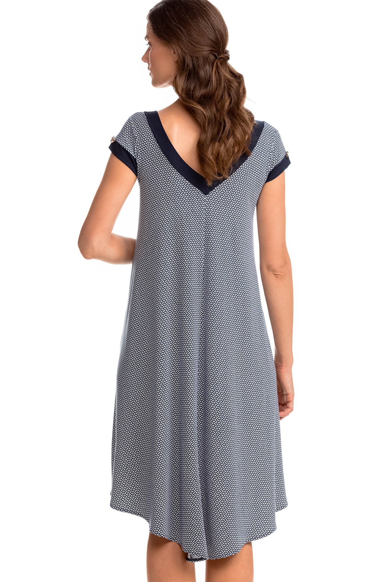 Vamp - Αμάνικο Αέρινο Φόρεμα 14456 BLUE