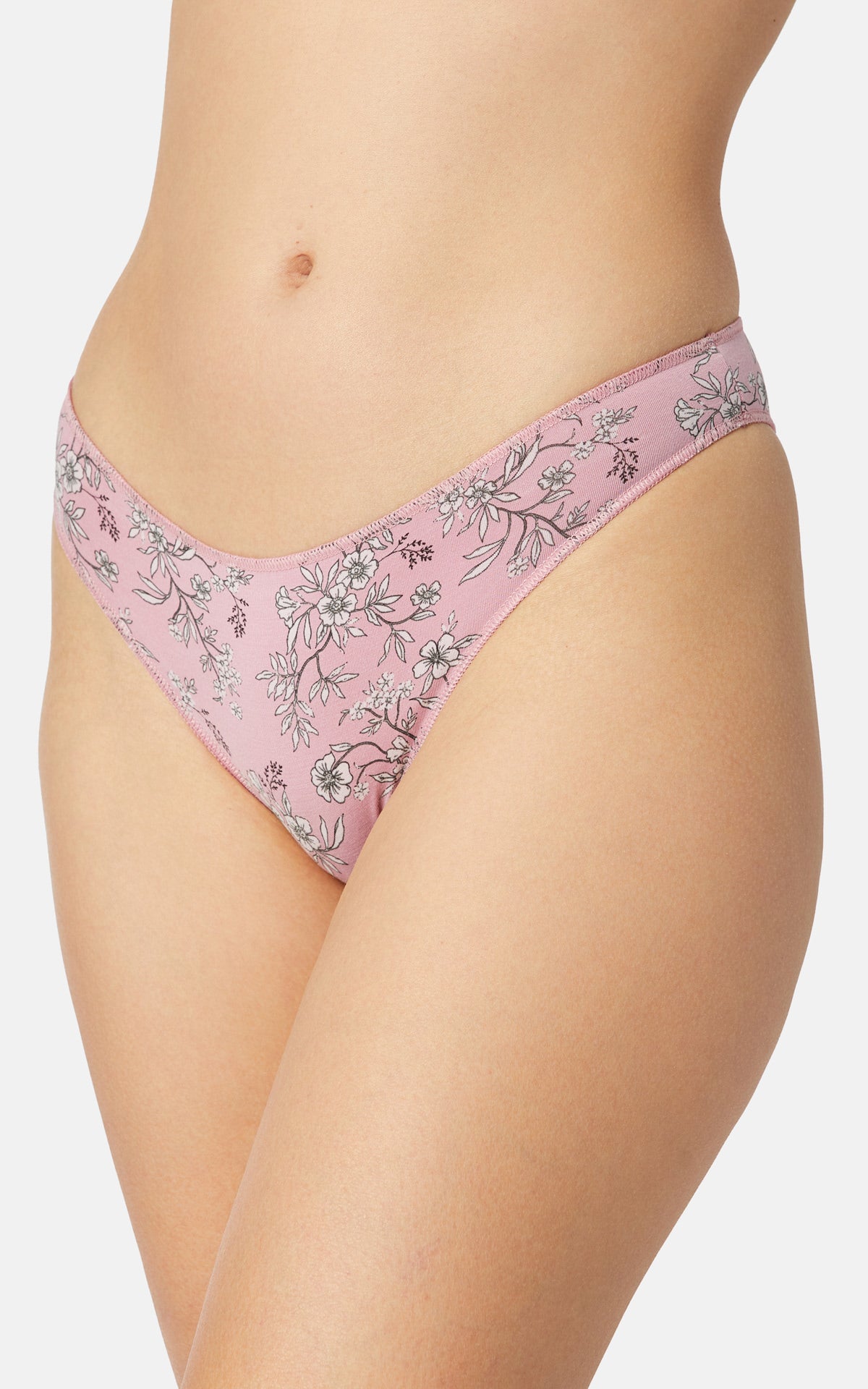 Γυναικεία χαμηλόμεσα σλιπ Μινέρβα Fimelle 2τμχ 81321-914 Gray-Pink Floral