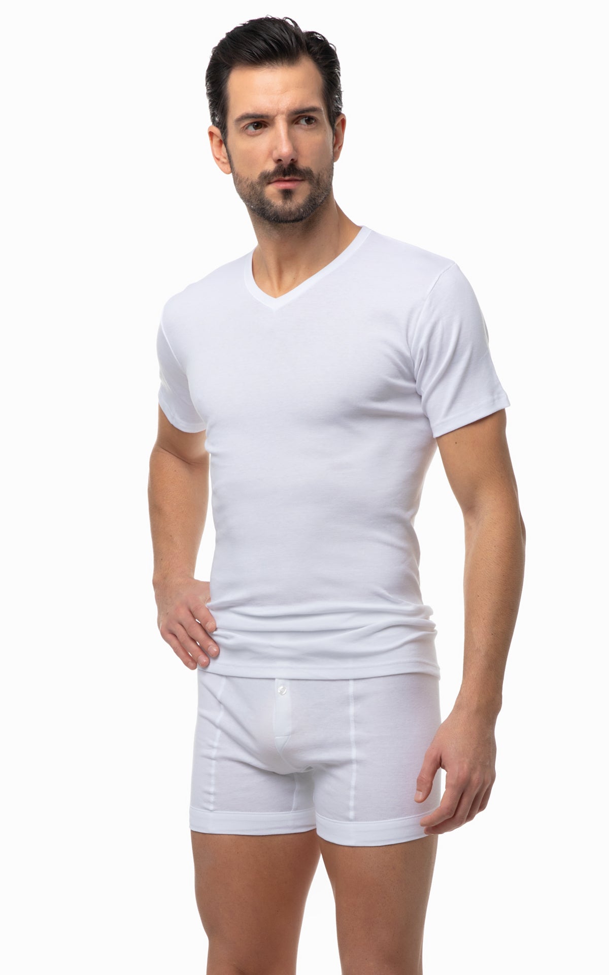 Classic Men's Short Sleeve V-Neck Undershirt 18300