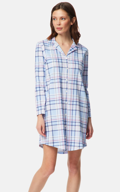 Maternity Buttoned Longsleeve Women's Nightdress 90-52234