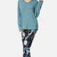 Knitted V-neck Women's Pyjama Set 90-52259
